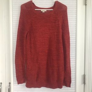 Loft Red Woven Sweater